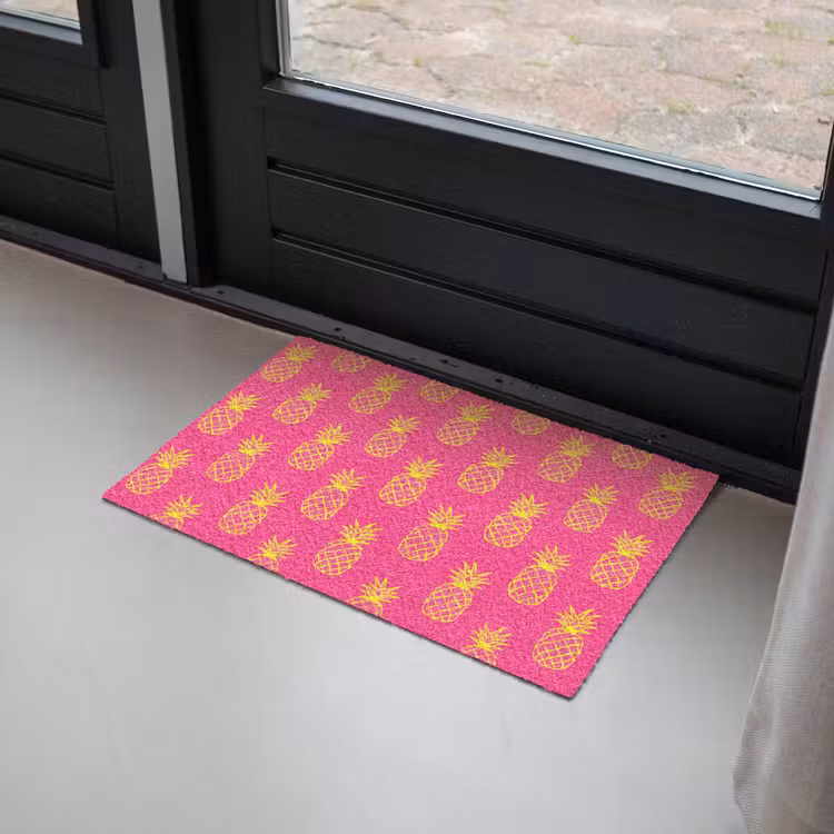 Ananas - Trendy - Roze Deurmat klein 898 -sfeer2
