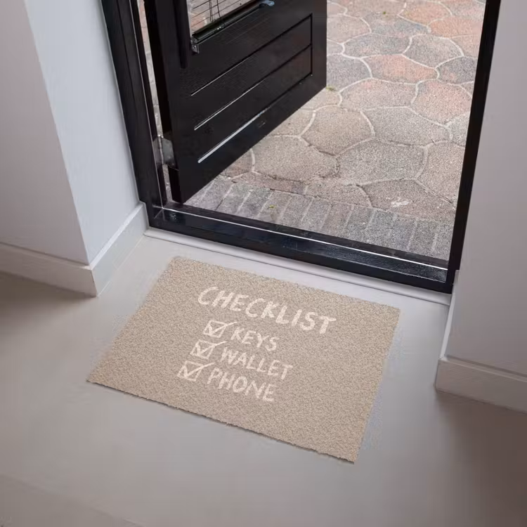 Quote - Checklist - Beige Deurmat klein -sfeer5