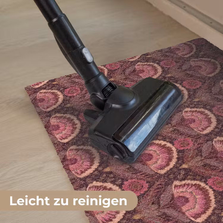 Antiek - Bloemen - Kleurrijk Deurmat klein 898 -reinigen_DE