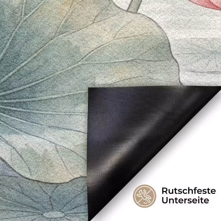 Aquarel - Lotusbloemen - Kleurrijk Deurmat klein -antislip_DE