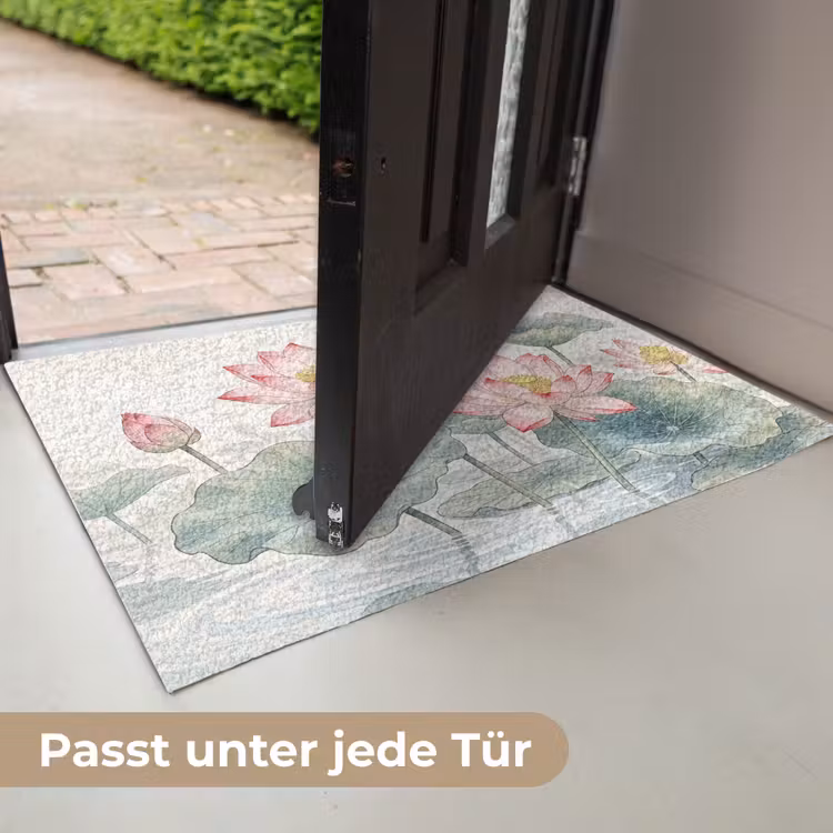Aquarel - Lotusbloemen - Kleurrijk Deurmat klein -USP_DE