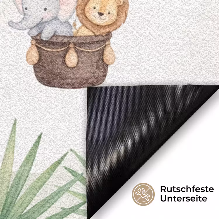 Aquarel - Luchtballonnen - Pastel Deurmat klein -antislip_DE