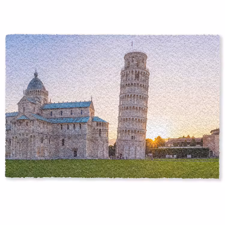 Fußmatte - Architektur – Turm – Pisa – Italien – Sonnenuntergang - Architectuur - Toren - Pisa - Italië - Zonsondergang Deurmat klein