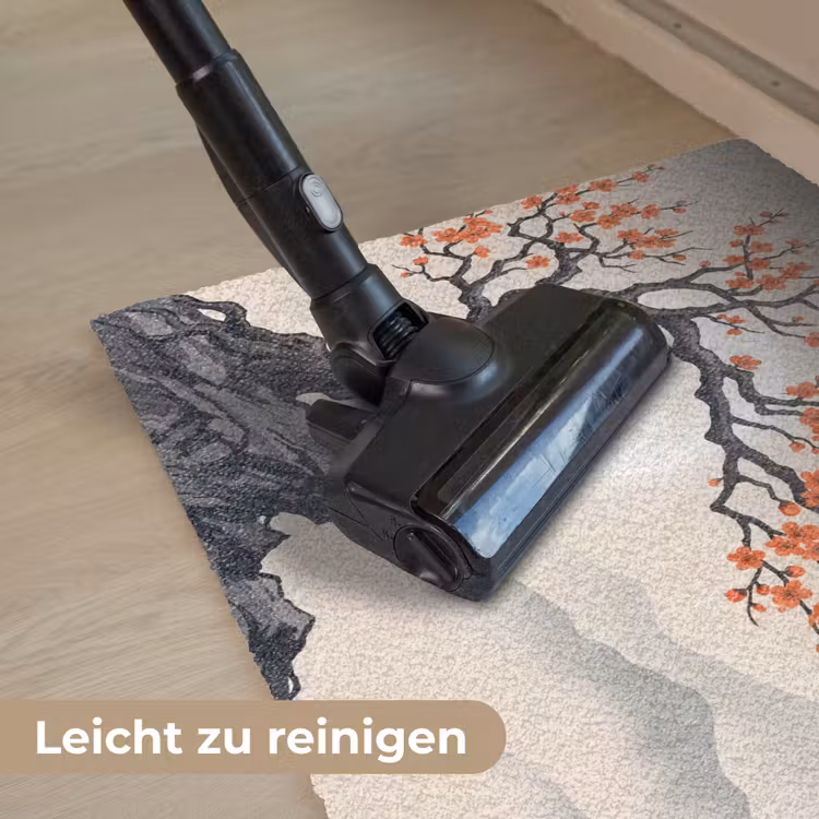 Aziatisch - Bloesem - Rood Deurmat klein -reinigen_DE