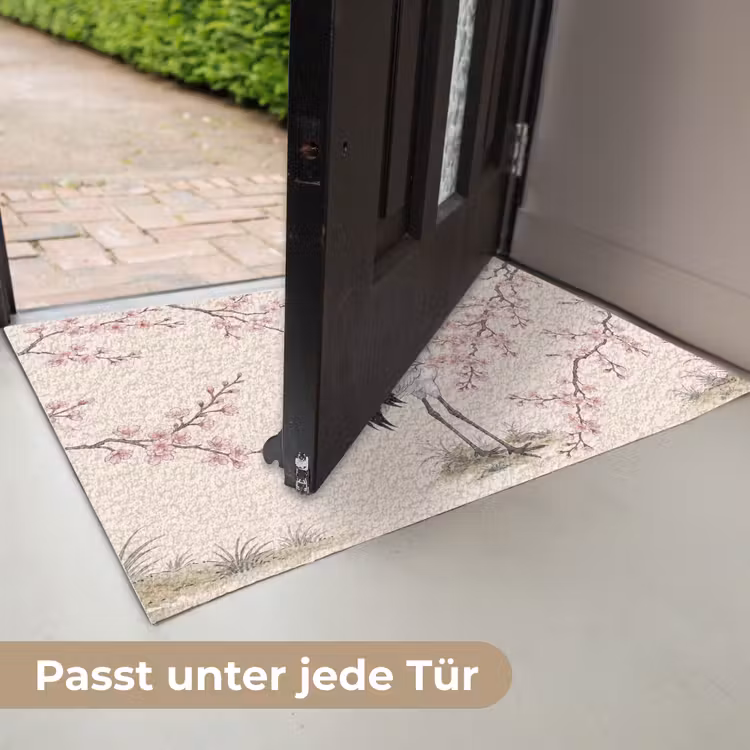 Aziatisch - Kraanvogel - Beige Deurmat klein -USP_DE