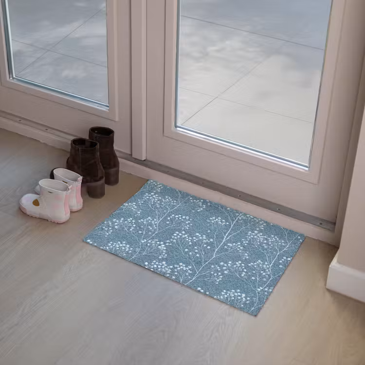 Takken - Bessen - Patroon - Lichtblauw Deurmat klein 898 -sfeer3