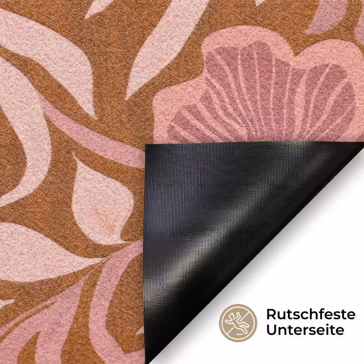 Sfeer - Bloemen - Roze Deurmat klein 898 -antislip_DE