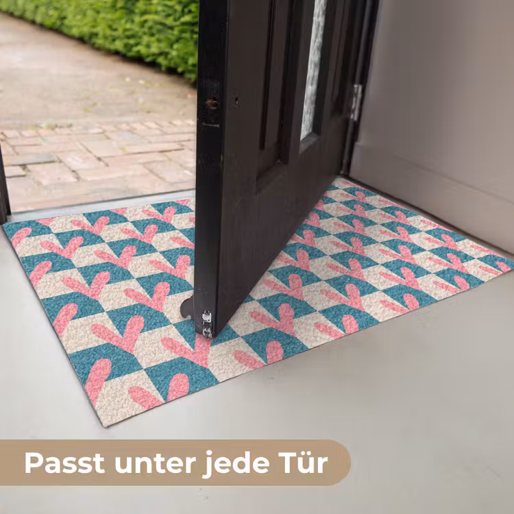 Vlakken - Hartjes - Patroon - Retro Deurmat klein 898 -USP_DE