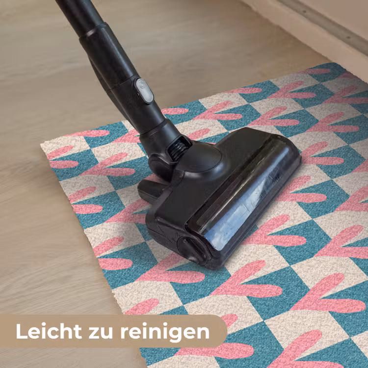 Vlakken - Hartjes - Patroon - Retro Deurmat klein 898 -reinigen_DE