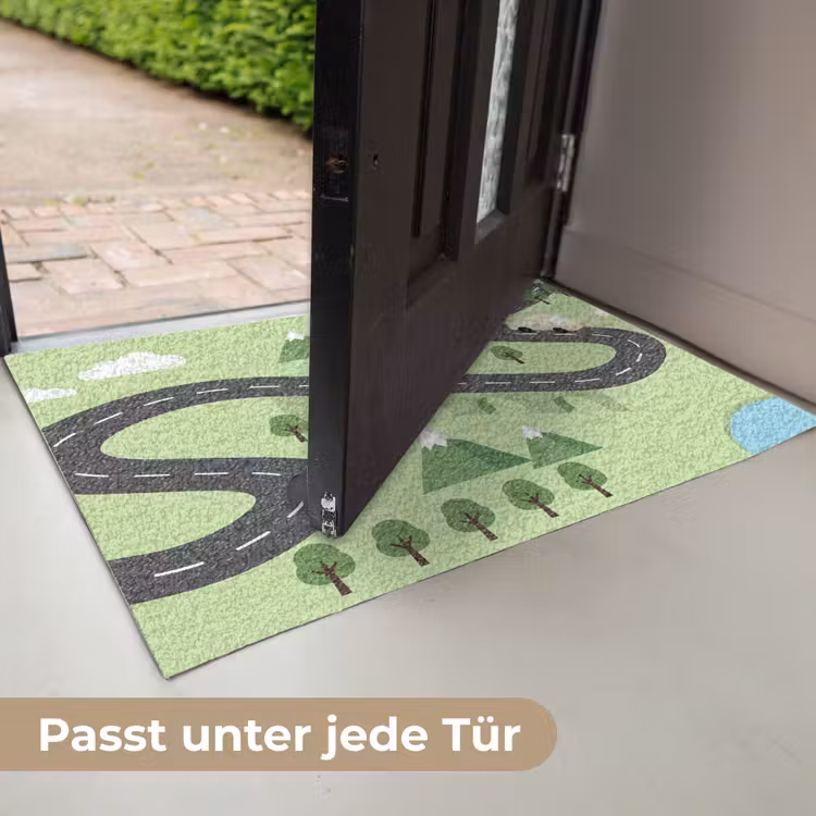 Auto - Bergweg - Natuur - Illustratie Deurmat klein -USP_DE