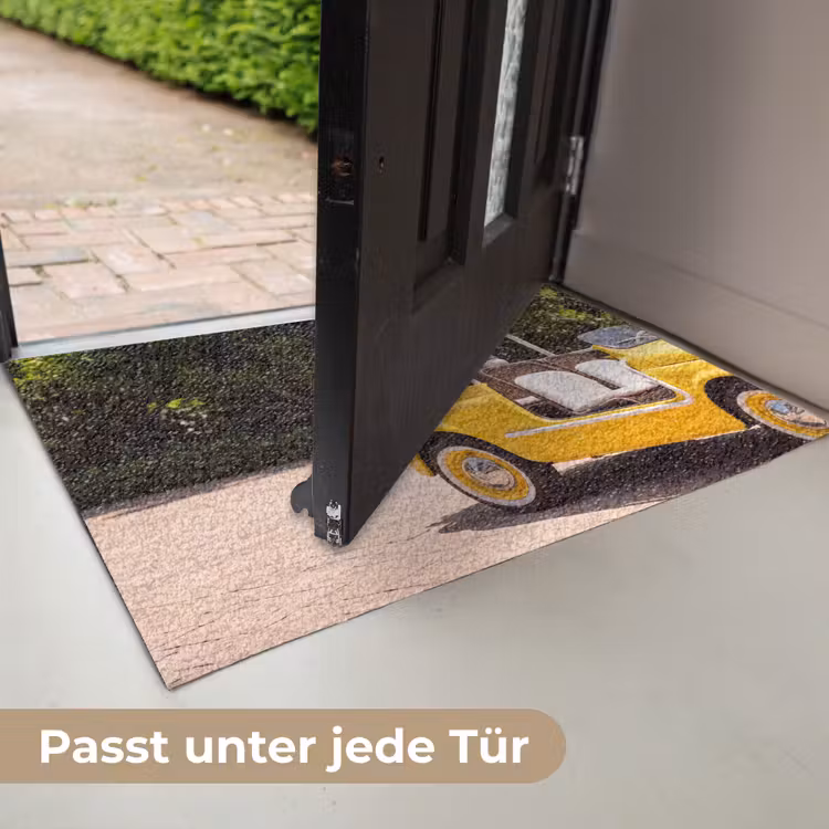 Fußmatte - Auto – Picknick – Sommer – Gelb - Auto - Picknick - Zomer - Geel Deurmat klein