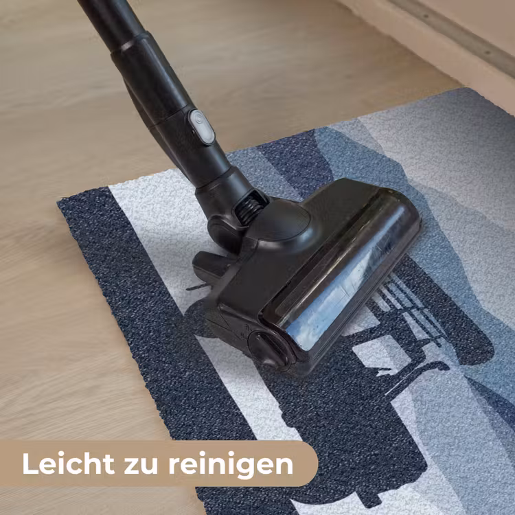 Auto - Meer - Bergen - Blauw Deurmat klein -reinigen_DE