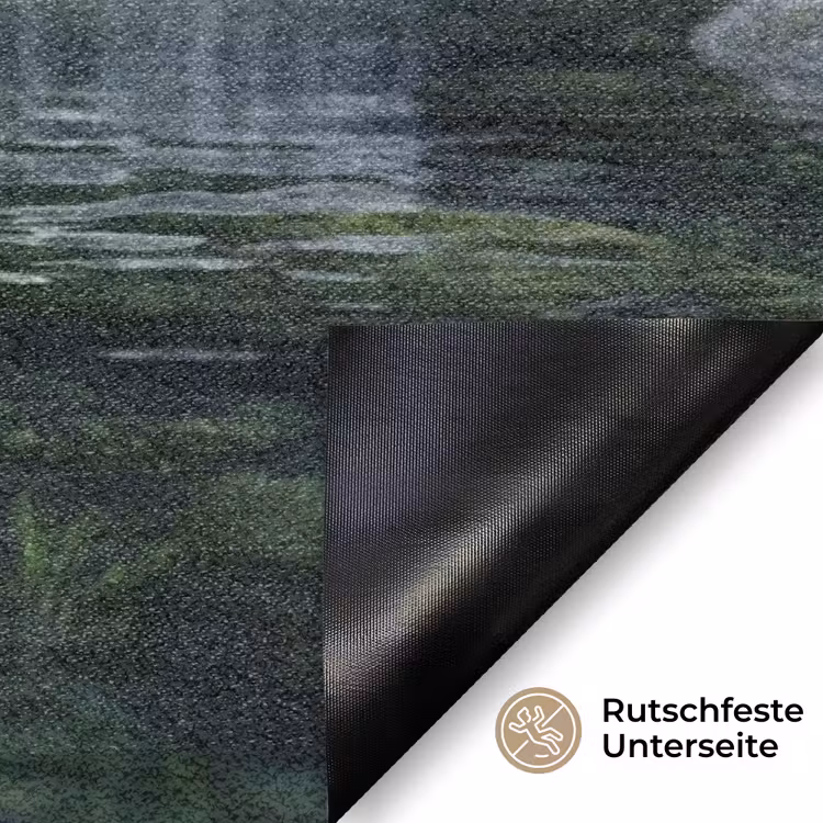 Beek - Waterval - Natuur - Groen Deurmat klein -antislip_DE