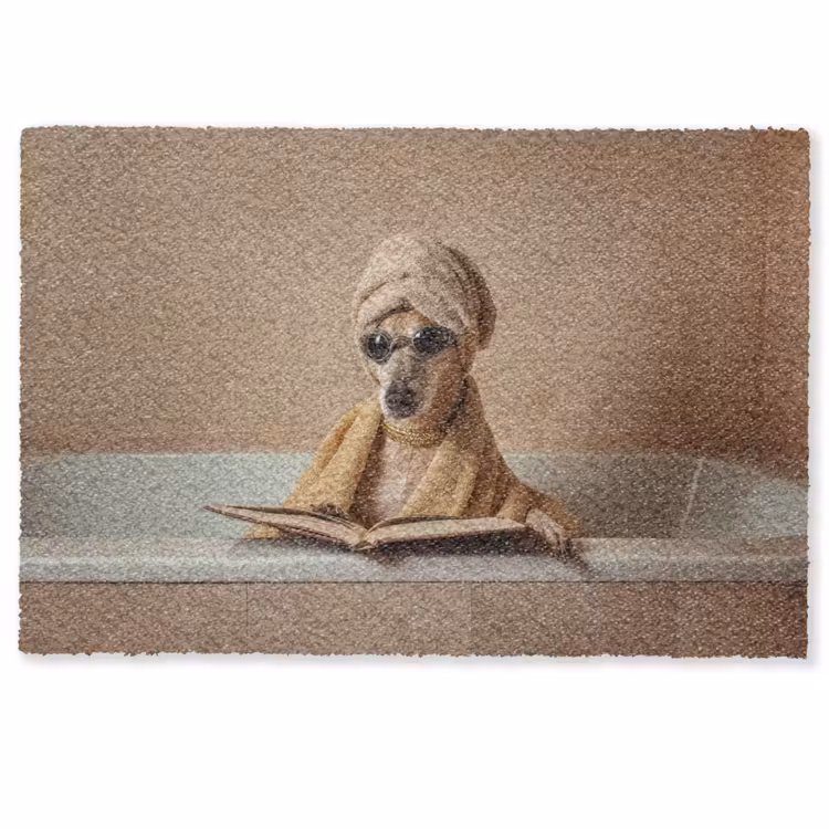 Bad - Hond - Boek - Zonnebril Deurmat klein -zkaufland3d