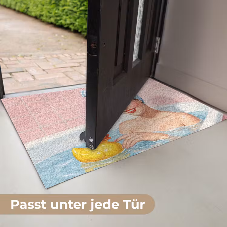 Badkamer - Eend - Blauw Deurmat klein -USP_DE