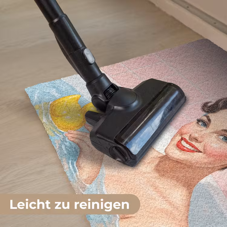 Badkamer - Eend - Blauw Deurmat klein -reinigen_DE