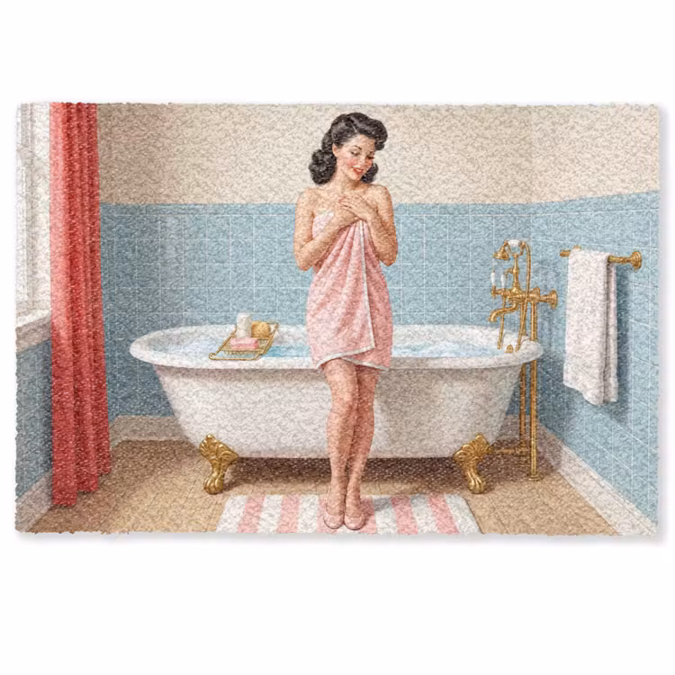 Badkamer - Vrouw - Roze Deurmat klein -zkaufland3d