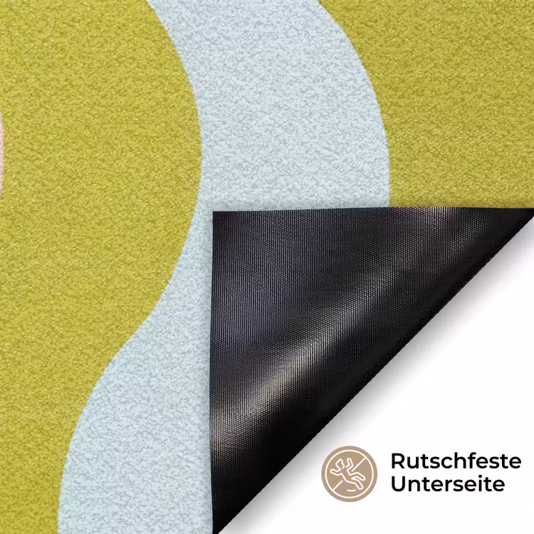 Banen - Golven - Kleurrijk - Verticaal Deurmat klein -antislip_DE