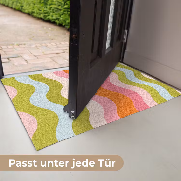 Banen - Golven - Kleurrijk - Verticaal Deurmat klein -USP_DE