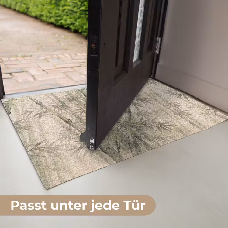Bamboe - Bladeren - Aziatisch - Groen - Natuur Deurmat klein -USP_DE