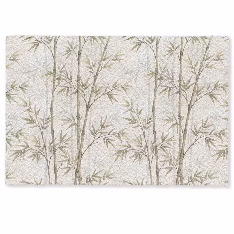 Bamboe - Bladeren - Natuur - Aquarel - Groen Deurmat klein -zkaufland3d