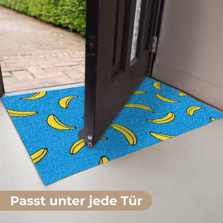Bananen - Geel - Blauw - Print Deurmat klein -USP_DE