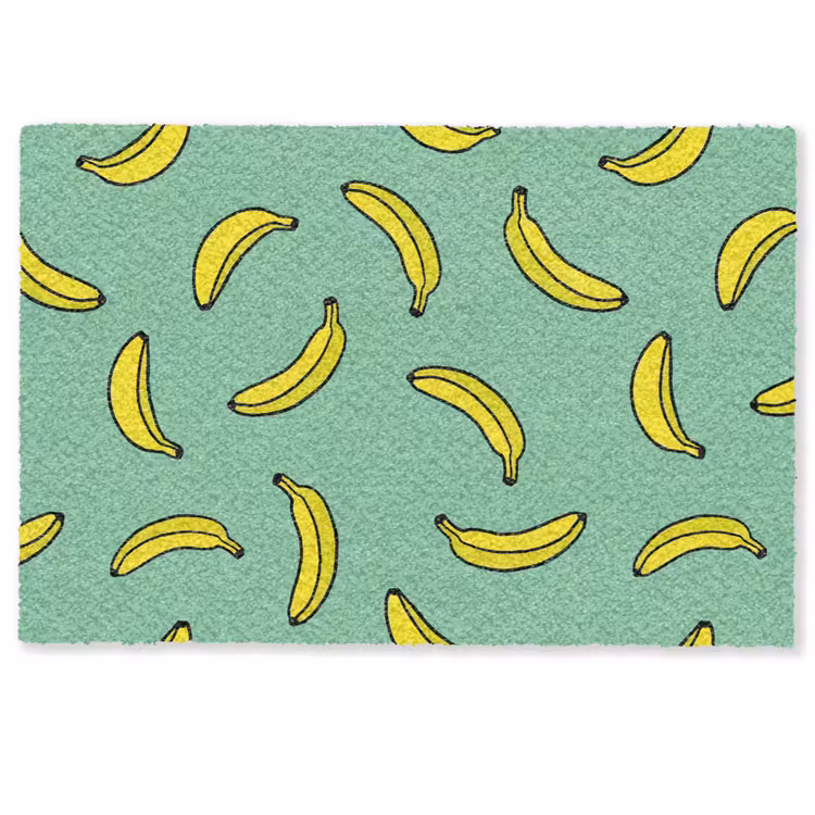 Bananen - Geel - Groen - Print Deurmat klein -zkaufland3d