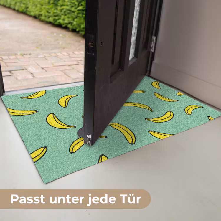Bananen - Geel - Groen - Print Deurmat klein -USP_DE