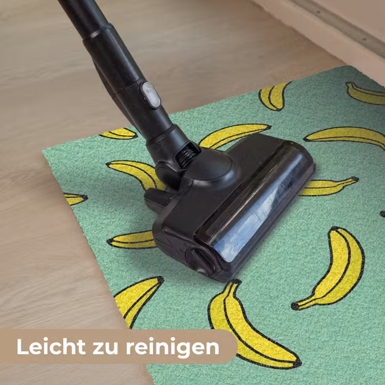 Bananen - Geel - Groen - Print Deurmat klein -reinigen_DE