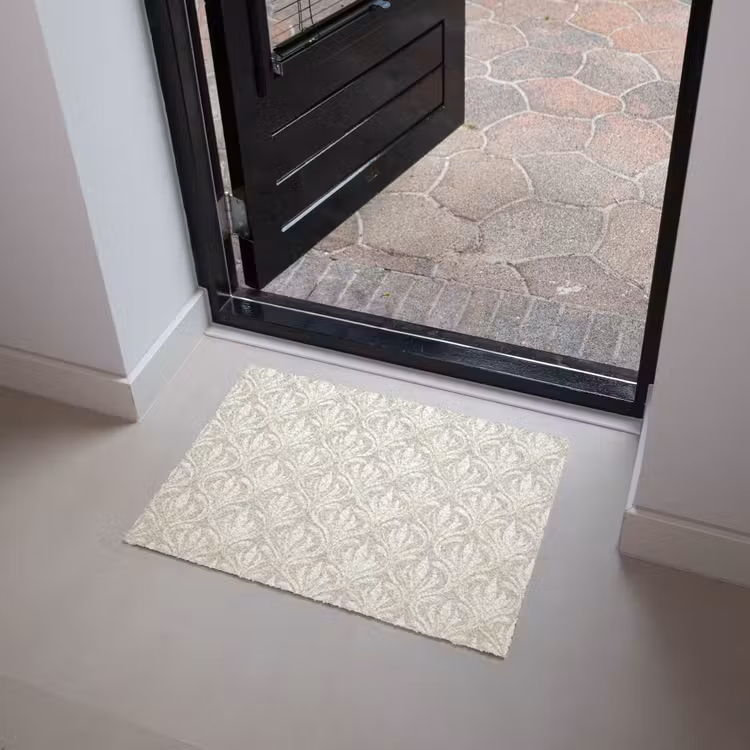 Barok - Patroon - Beige Deurmat klein 898 -sfeer5