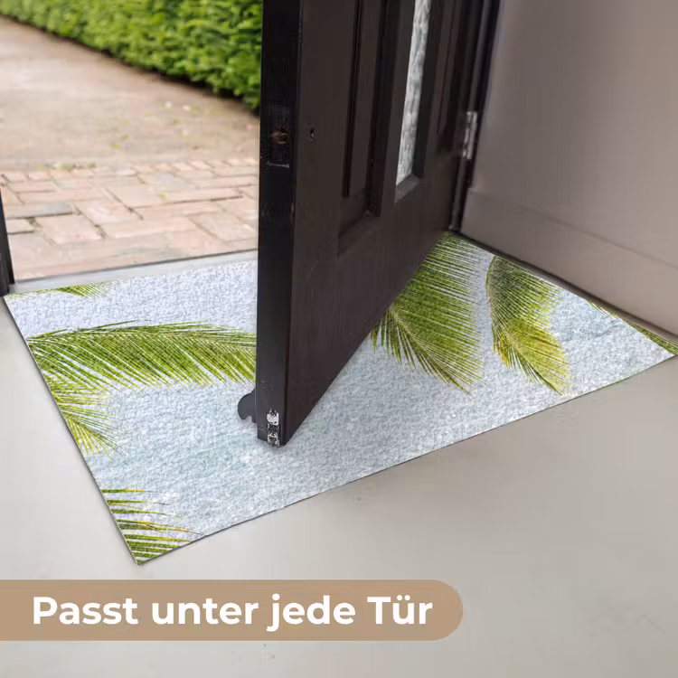 Fußmatte - Baum – Blätter – Wasser – tropisch – grün - Boom - Bladeren - Water - Tropisch - Groen Deurmat klein