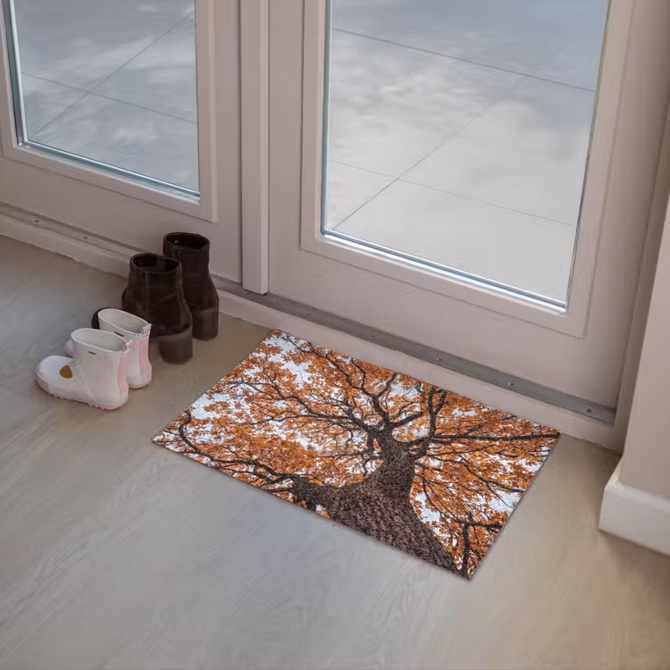 Boom - Bladerdak - Herfst - Oranje - Sfeervol Deurmat klein -sfeer3