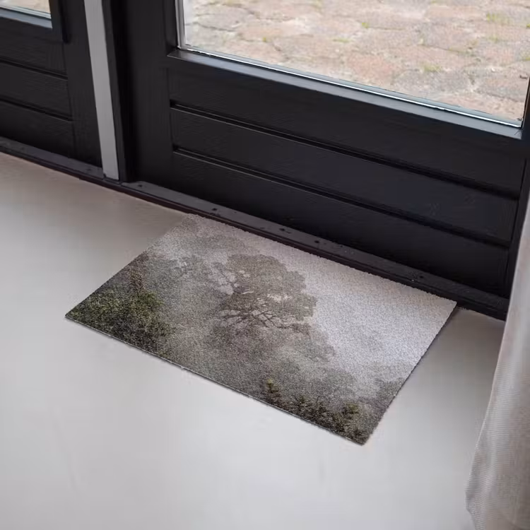Boom - Mistig - Bos - Groen - Natuur Deurmat klein -sfeer2