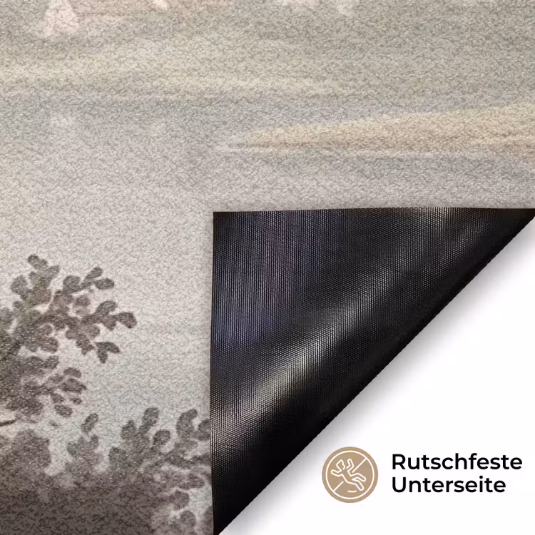 Bomen - Meer - Bergen - Illustratie Deurmat klein -antislip_DE