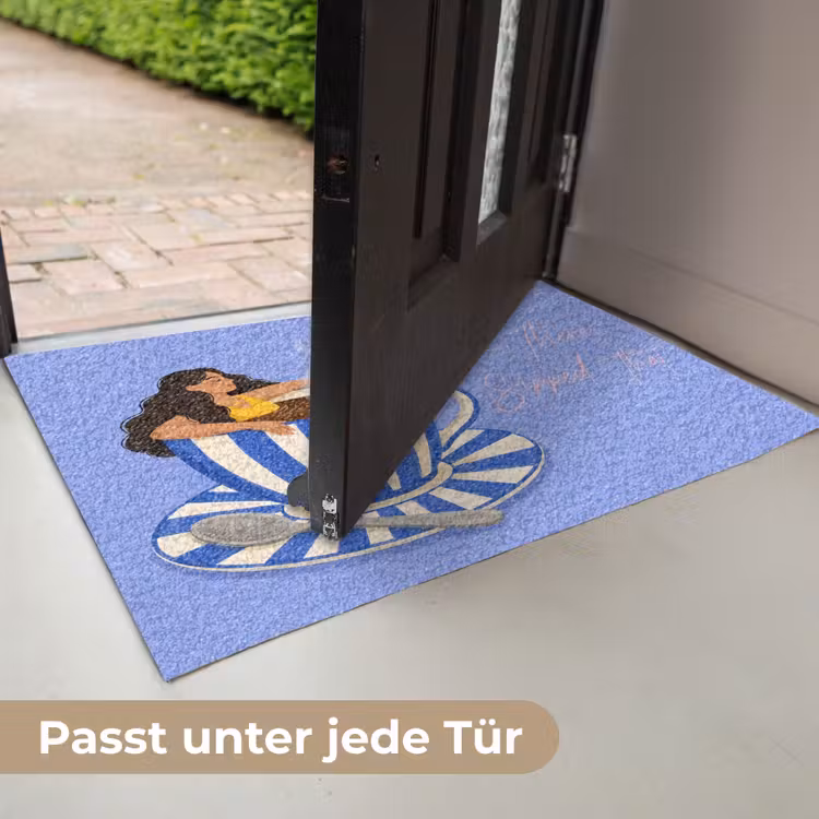 Mok - Koffie - Vrouw - Paars Deurmat klein -USP_DE