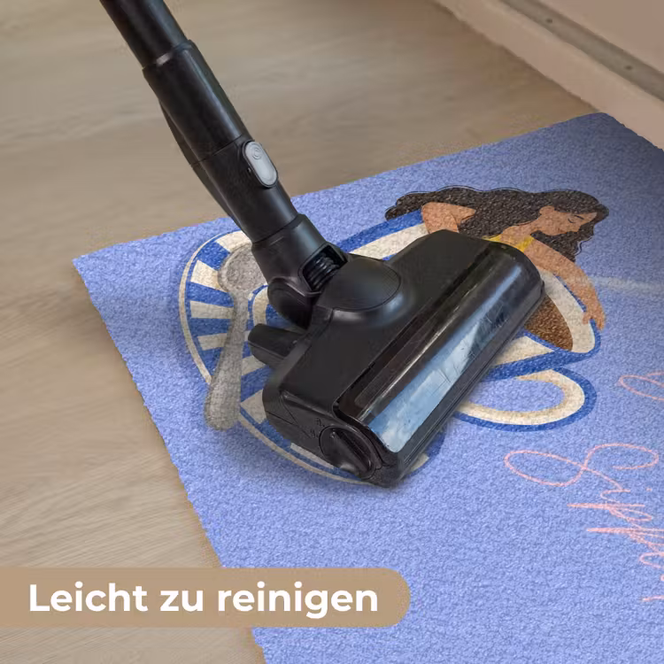 Mok - Koffie - Vrouw - Paars Deurmat klein -reinigen_DE