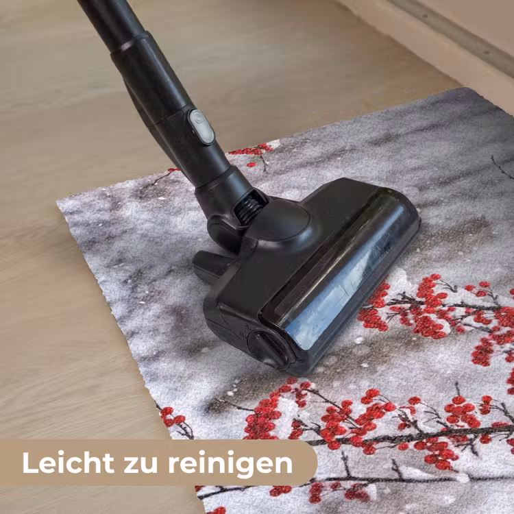 Bessen - Takken - Sneeuw - Winter - Kleurrijk Deurmat klein -reinigen_DE