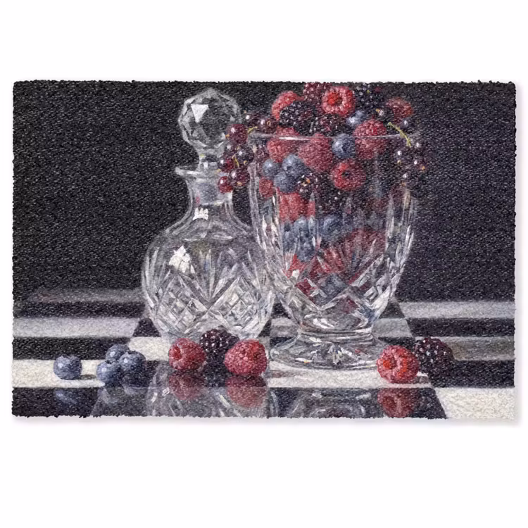 Fußmatte - Beeren – Kristall – Stillleben - Bessen - Kristal - Stilleven Deurmat klein