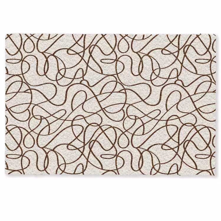 Beige - Lijnen - Donkerbruin Deurmat klein 898 -zkaufland3d
