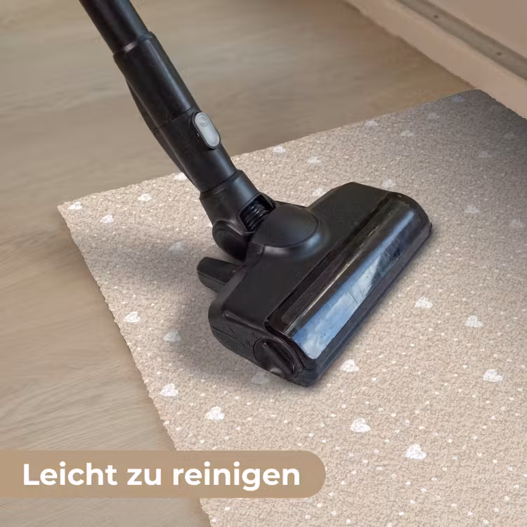 Beige - Wit - Hartjes - Patroon Deurmat klein 898 -reinigen_DE