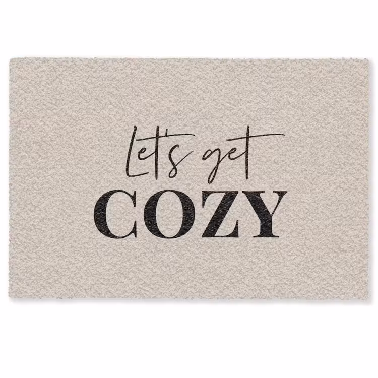Beige - Winter - Quote - Cozy Deurmat klein -zkaufland3d