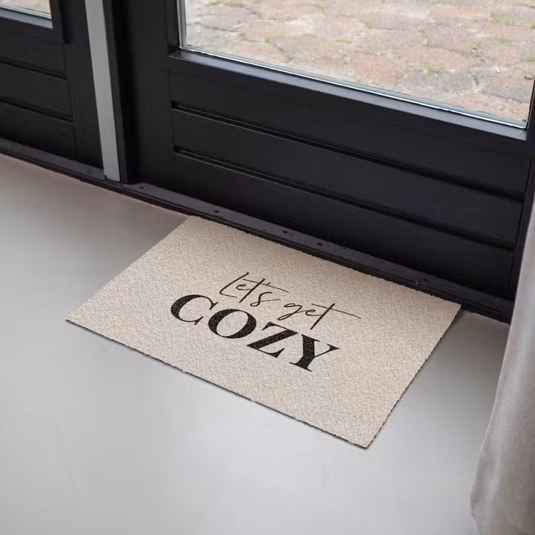 Beige - Winter - Quote - Cozy Deurmat klein -sfeer2