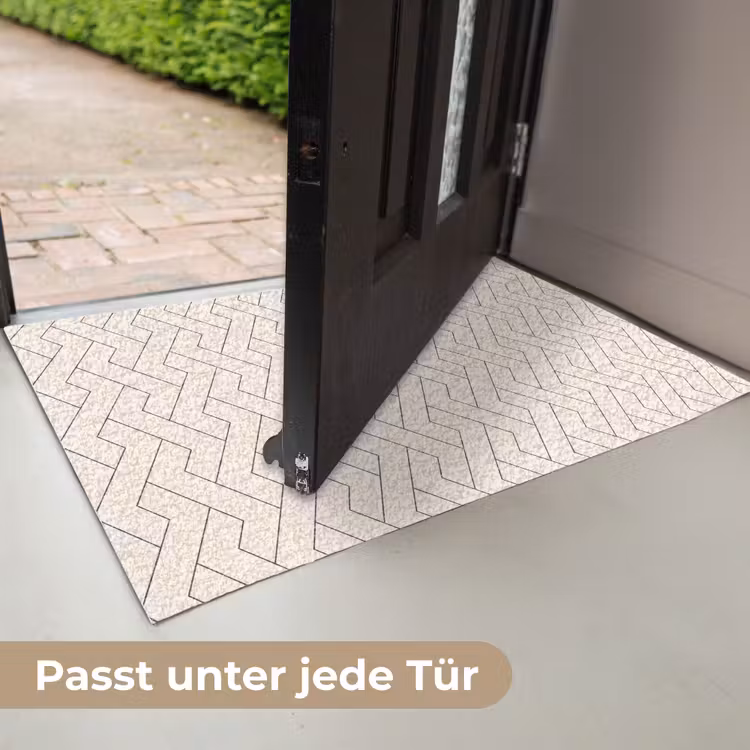 Beige - Zigzag - Patroon Deurmat klein 898 -USP_DE
