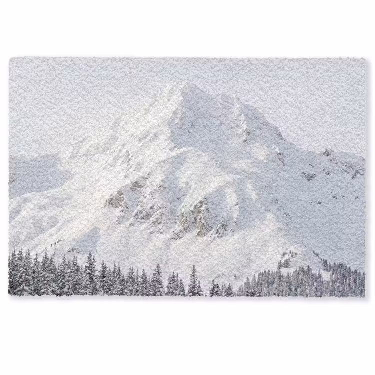 Berg - Sneeuw - Winter - Natuur - Wit Deurmat klein -zkaufland3d