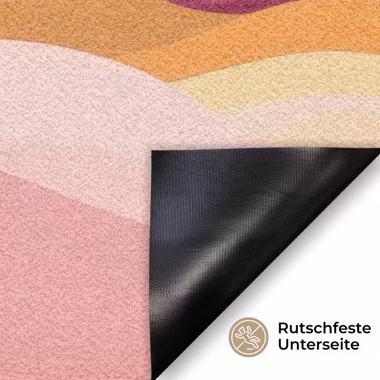 Bergen - Abstract - Zonnestralen - Roze Deurmat klein -antislip_DE