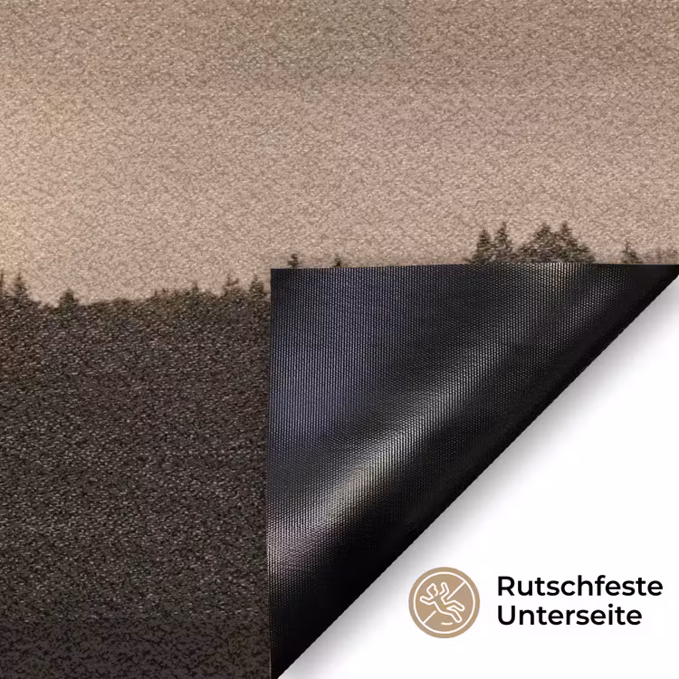 Bergen - Mist - Zonnestralen Deurmat klein -antislip_DE