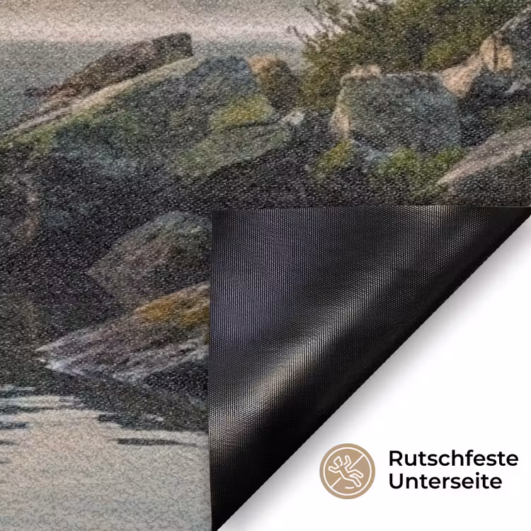 Bergen - Water - Bomen Deurmat klein -antislip_DE