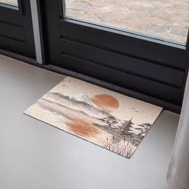 Bergtop - Meer - Bloesem Deurmat klein -sfeer2