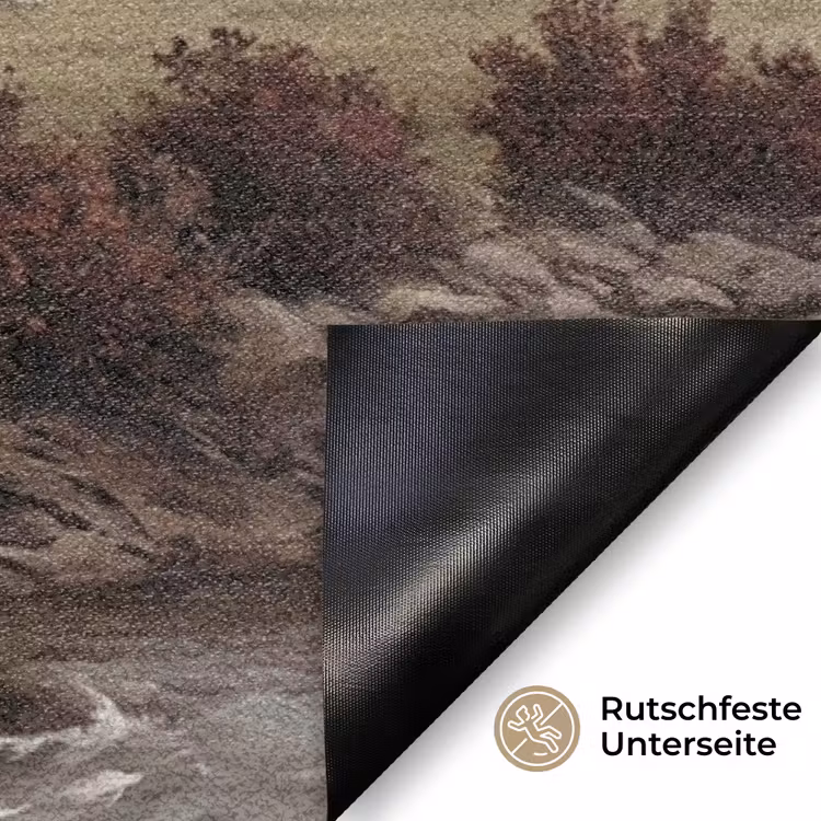 Berglandschap - Meer - Bergen - Vallei - Klassiek Deurmat klein -antislip_DE