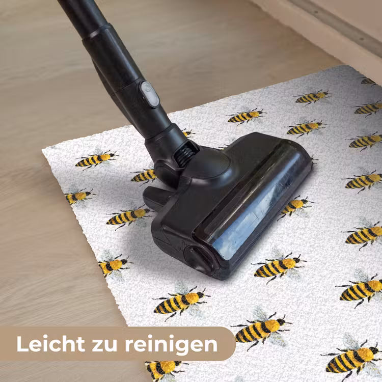 Bijen - Tijdloos - Wit Deurmat klein 898 -reinigen_DE
